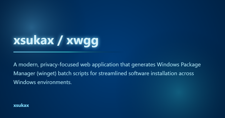 xsukax Winget Generator – XWGG