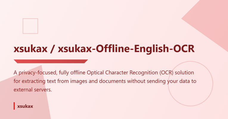 xsukax Offline English OCR