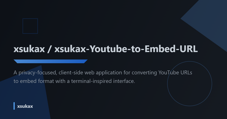 xsukax Youtube to Embed URL