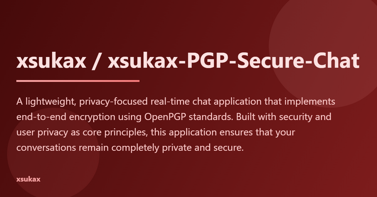 xsukax PGP Secure Chat