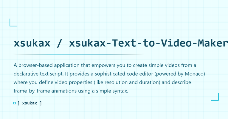 xsukax Text to Video Maker