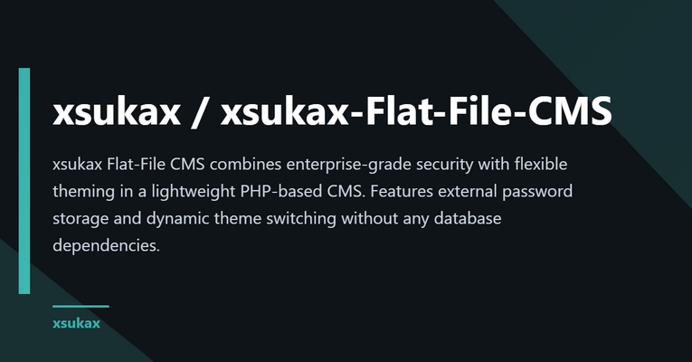 xsukax Flat-File CMS